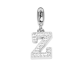 Charm con lettera Z in zirconi