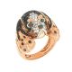 Pink gold Cavalier ring