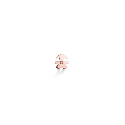 Le Bebè Le Briciole Orecchino Bimba Oro Rosa e Diamanti LBB330