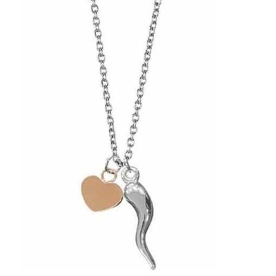 
Necklace with lucky charm and little heart