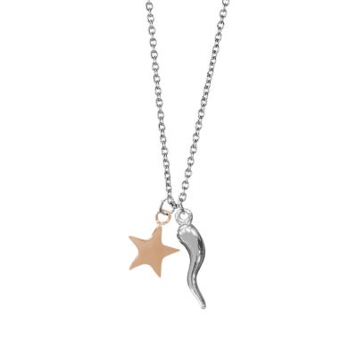 
Necklace with lucky charm and star
