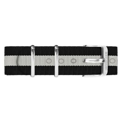 Cinturino in nylon nero e bianco