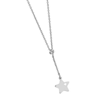 
Necklace with hanging pierced star