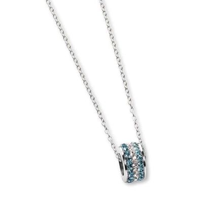 Necklace with passing in celestial strass and boreal