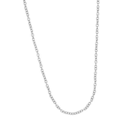 Modular necklace rhodium plated