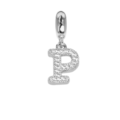 Charm with letter P in zircons