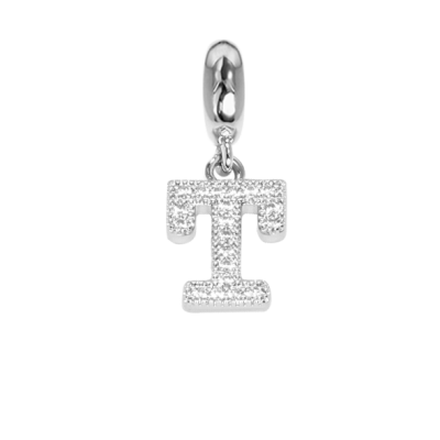 Charm with letter T in zircons