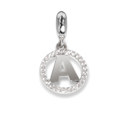Circular charm in zircons with letter A