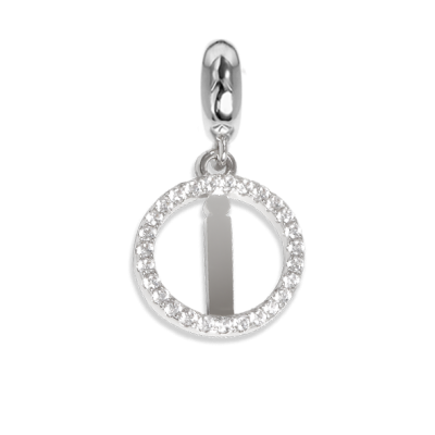 Circular charm in zircons with letter I