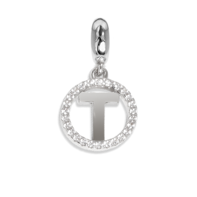 Circular charm in zircons with letter T