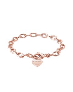 Bracciale charm of love in argento rosa 925