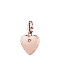 charm of love cuore in argento 925 rosa 