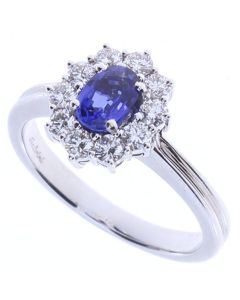 Anello Love for color in oro 18kt, zaffiro blu e diamanti