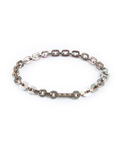 Bracelet hexlink, pvd pink and zircons