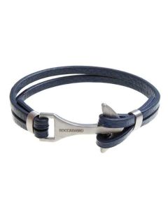 Bracelet double thread in blue leather with closure to Still