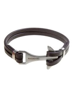 Bracelet double wire brown leather with closure to Still