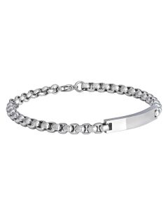 Steel Bracelet with central plate