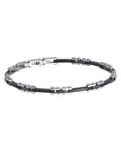 Bracelet in PVD black and steel