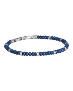 Steel Bracelet and Blue Agate