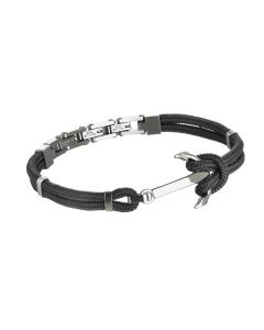Bracelet in marine lanyard black and yet