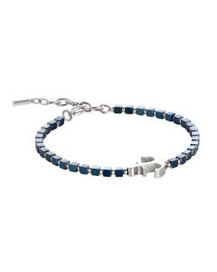 Steel Bracelet and hematite blue