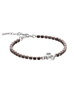 Steel Bracelet and hematite brown
