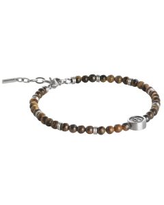 Bracelet with boules tiger-eye and yet