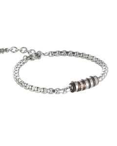 Steel Bracelet with elements rosati and zircons