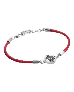
Man bracelet with red marine cord and pvd anchor