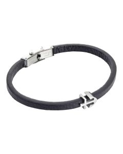 
Black and leatherette bracelet