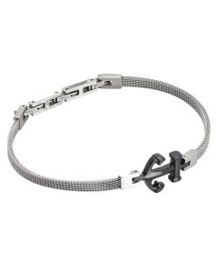 
Milan mesh steel bracelet with pvd anchor
