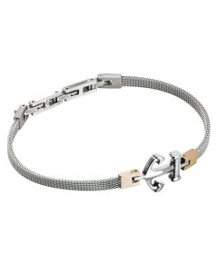 
Milan mesh steel bracelet with anchor