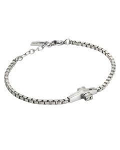 
Steel bracelet with central crucifix