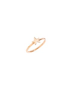 anello stellina in oro rosa 9K