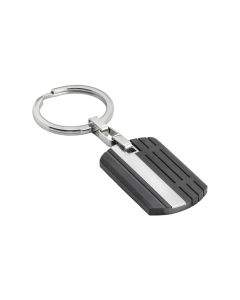 
Keyring in steel and black pvd