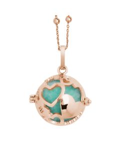 
Rosé necklace with a heart and wadding treasure chest