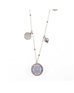 Fancy necklace with crystal violet