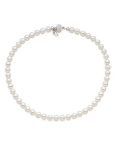 Short necklace with Swarovski beads medium and boule rhinestone