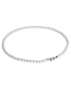 Collana in argento, zirconi e perle Swarovski