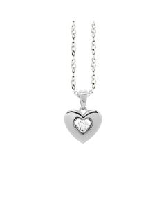 Necklace with a pendant in the heart measure "small" and zircon