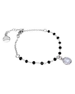 
Bracelet with black crystals and crystal crystal