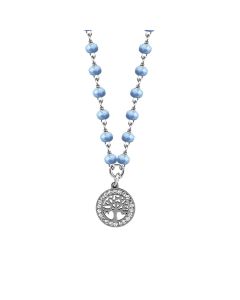 
Necklace with celestial crystals and tree of life