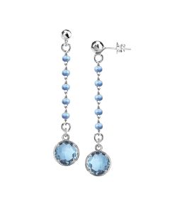 
Earrings with celestial crystals and sky pendant