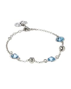 Bracelet with Swarovski crystals aquamarine