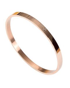 Rigid bracelet gold plated pink with smooth surface
