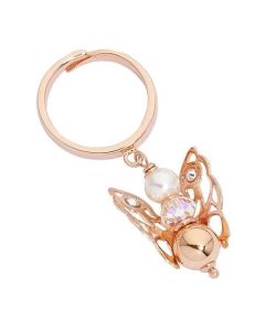 Ring light pink with Angelo mini, Pearl Swarovski and boule final pink