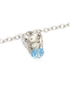 Bracelet with Angelo mini pendant and Swarovski Aquamarine