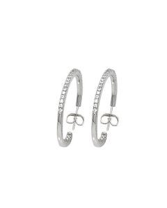 Circle earrings with zircons (diameter cm 1,7)