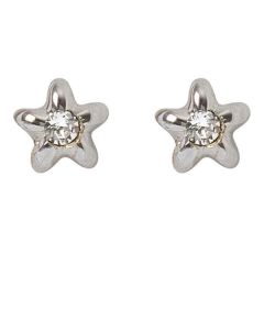 Earrings in the lobe with star and crystal Swarovski crystal