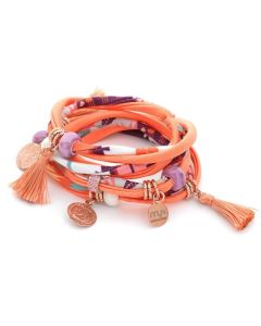Bracelet in lycra orange by ethnic fantasies